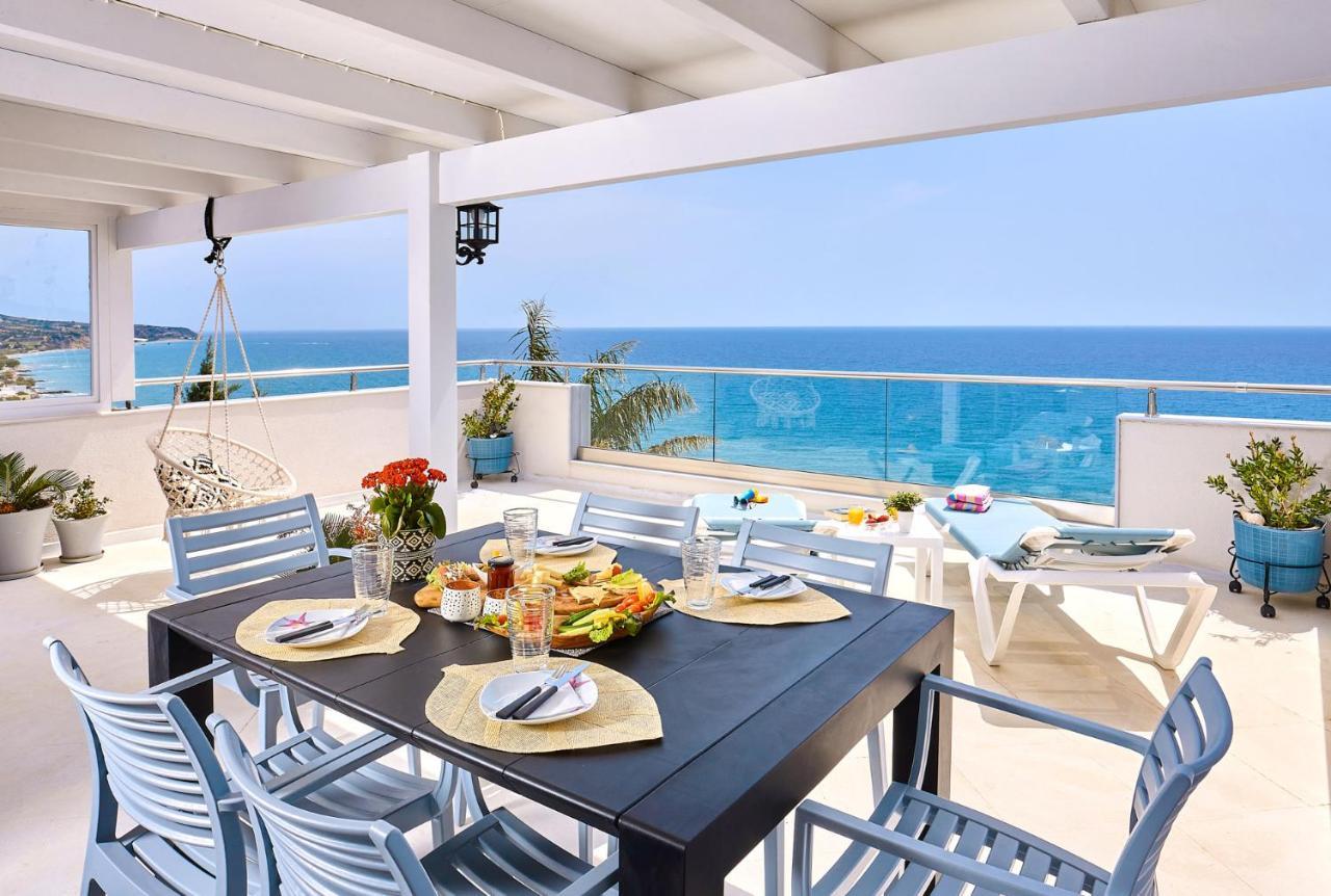 Breathtaking Sea View Flat In South Crete Apartment Keratokambos Bagian luar foto