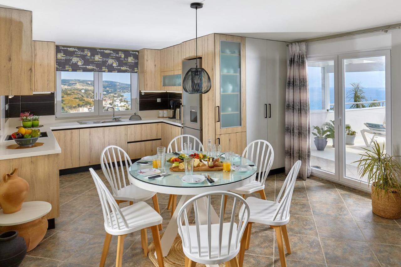 Breathtaking Sea View Flat In South Crete Apartment Keratokambos Bagian luar foto