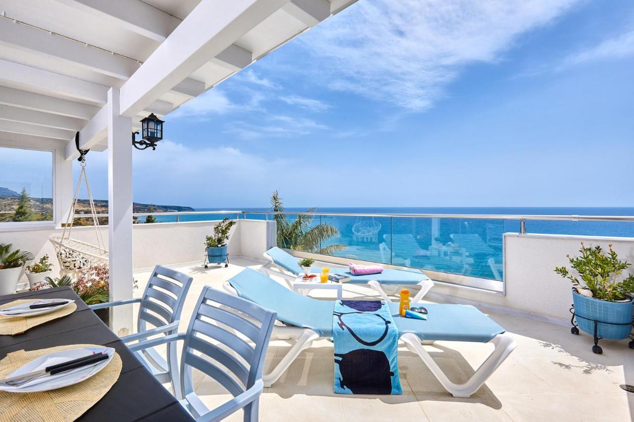 Breathtaking Sea View Flat In South Crete Apartment Keratokambos Bagian luar foto