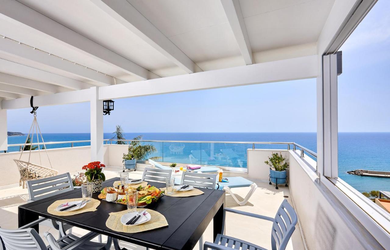 Breathtaking Sea View Flat In South Crete Apartment Keratokambos Bagian luar foto